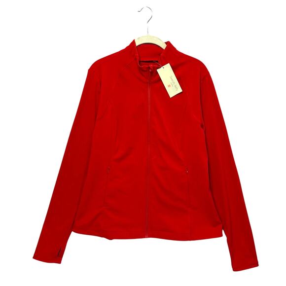 Sweaty Betty Power Workout Zip Through Jacket NWT Women's Sz XXL Cardinal Red - Picture 2 of 7